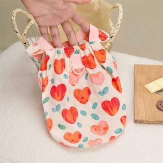 轻质心形狗狗衬衫 - 透气宠物公主裙背心