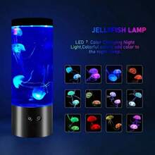 9-Inch Dreamy Jellyfish Lava Lamp USB Powered Color Changing LED Jellyfish Mood Circular Jellyfish Lamp Decoration
