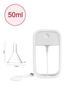 1 Set mit 4 praktischen 50ml Karten-Sprühflaschen, mit Silikonabdeckung, Haken, Trichter, kleine Alkohol-Handdesinfektionsspray-Flasche, eigenständige Parfümflasche, Gesichtswasser, Mückenschutz-Desinfektionsflasche, tragbare Parfümsprühflasche, ultrafeiner vernebelter Gesichtswasser-Zerstäuber, Sprühflasche, kleine Alkohol-Desinfektionssprühflasche