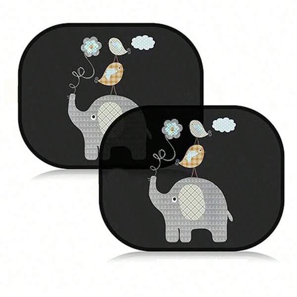 2 paquetes de parasoles para ventanas laterales y traseras del coche - Protector solar para el coche - Protege a tus hijos y mascotas en el asiento trasero del brillo y el calor del sol, fácil de instalar