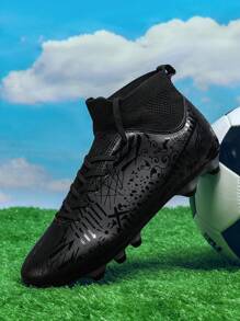 Scarpini da calcio/calcio in pelle traspirante, media altezza, adatti per primavera/estate, per giovani