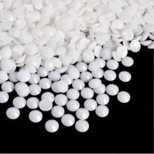 ICIQ 500/3000/2000/1200/10000/12500/20000顆 膠感黑色多色AB水鑽，3-5mm 大量批發低價樹脂非熱貼平底塑料DIY水晶 - 瓷白 - 查看 3