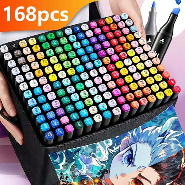 262-Color Painting Markers, Dual-Tipped Mixed Art Markers.Cute Back-To-School Stationery Gifts, Essential For Teachers, Nurses, And Art Students, These Are Artist Pens Suitable For Painters. They Are Excellent Choices For Coloring, As Gifts, For Painting, Coloring Work, Sketching Tasks, Making Greeting Cards, And For Daily Design Work. They Are Also Great Options For Use During Holidays.