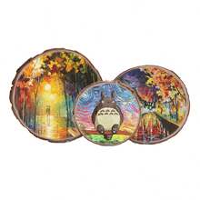 1/2/5/10Pcs Natural Pine Round Unfinished Wood Slices Circles With Tree Bark Log Discs DIY Crafts Wedding Party Painting - Multicolor - View 9