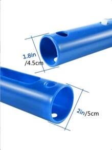 Swimming Pool Skimmer Net Set With 3-Section Telescoping Aluminum Pole, 17"-35" Adjustable Length - Fine Mesh Deep Bag Leaf Catcher Cleaner For Pool Maintenance - Blue - View 9