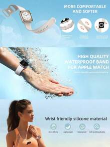 2 Packs Unisex Silicone Watch Replacement Strap Suitable For The New Apple S10 Watch Strip Silicone Apple Strap Compatible With Apple Watch Ultra/SE/8/7/6/5/4/3/2/1, Mother's Day, Valentine's Day, Father's Day. Gift