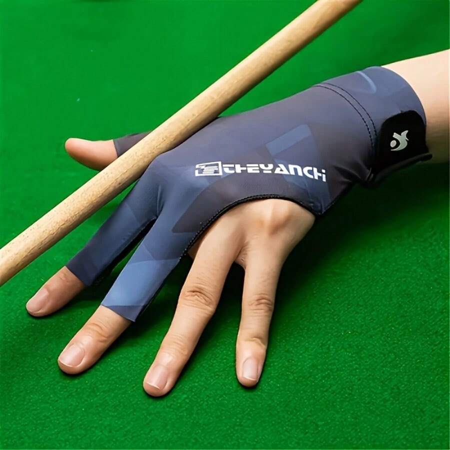 1pc Professional Billiard Glove For Left Hand - Non-Slip, Breathable 3-Finger Design With Fingerless Snooker Feature - Multicolor - View 1