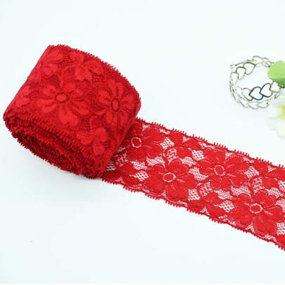 Cinta de 10 metros | Rollo de 300 metros de Encaje Elengante - 6 cm de Ancho - Modelo: 206 - Disponible en Diversos Colores - Ideal para Manualidades y Proyectos Creativos