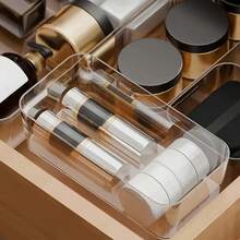 3/4/6PCS Combination Clear Plastic Drawer Organizer Set,Drawer Desktop Cosmetics Storage Box, Transparent Dresser Storage Box, Exquisite Storage Box,Desk Drawer Divider Organizers And Storage Bins For Makeup, Jewelry, Gadgets For Kitchen, Bedroom, Bathroom,Bedroom Room Decor,Back To School - Clear - View 4
