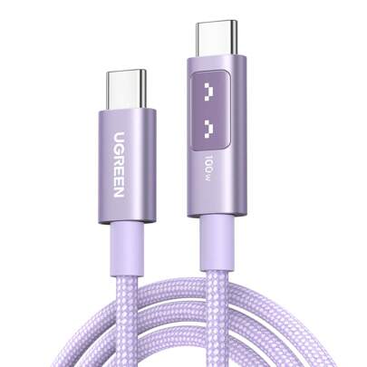 UGREEN Cable de carga rápida UGREEN Uno 100W Type C con E-Marker compatible con iPhone 16, 15, S24, S23 Ultra, iPad Pro, Switch y talla grande