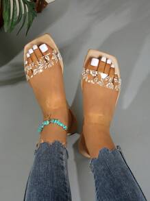 Women's Open Toe Summer Sandals, Increased Height Non-Slip Soft Bottom, Breathable Colorful Patterned Fabric Upper, Durable Sewing, Lightweight Comfortable Indoor/Outdoor Travel Fashion Slides
