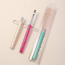 Hot 6pcs Metal Gel Brush Detachable Body Design Nylon Hair Nail Art Brushes Set