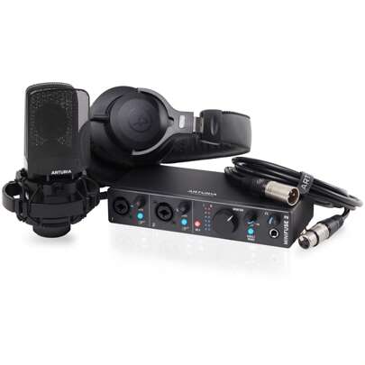 Arturia Recording Pack Interfaz de Audio USB 2 canales con Micrófono y Audífonos
