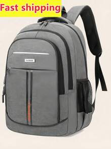 Casual Solid Color Large Capacity Men's Backpack, Suitable For School, Travel, Vacation Backpack For Travel Bag Laptop - Multicolor - View 6