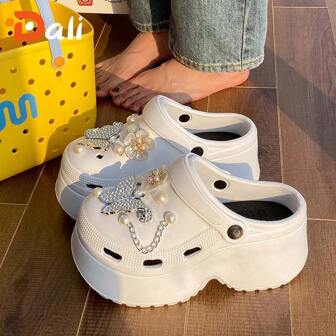 2025 New Thick Bottom Hollow Sandals, Women's Spring/Summer Fashion Garden Party Casual Cute Cartoon EVA Beach Outdoor Shoes