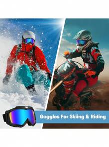 Gafas para moto de cross, gafas de motocicleta, 1/2 paquetes de gafas para ATV, gafas para conducir, gafas de esquí, gafas a prueba de viento, gafas de carreras - Multicolor - Ver 6