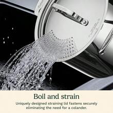 Pans - Stainless Steel Pasta Pot With Strainer Cover - View 3