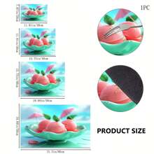 1pc Summer Refreshing Ice Pop, Ice Cream Printed Coffee Machine Drying Mat - Diatomite Printed Placemat, Kitchen Counter Pad, Kitchen Tableware Mat - Soft Diatomite Mat Suitable For Kitchen Counter, Suitable For Coffee Machines, Espresso Machines, Etc.