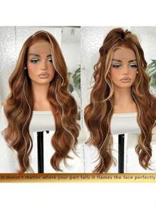 13x4 Synthetische Lace Front Pruik, Honingblonde Body Wave Lace Front Pruiken Voorgeplukt Lijmloze Pruik Voor Vrouwen 26inch Klaar Om Te Dragen Pruiken Beginnersvriendelijk
