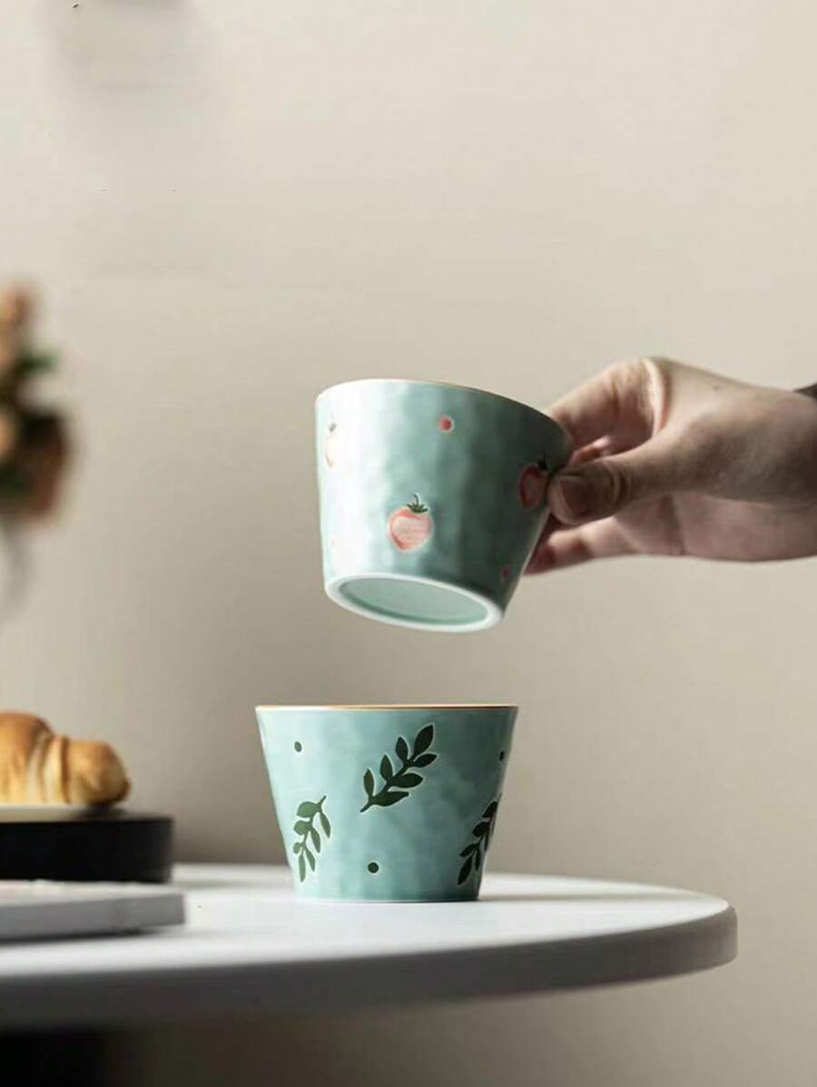 1 件陶瓷杯，独特冰淇淋图案玻璃杯，适合办公室、家庭、学校、男朋友/女朋友礼物，创意中国风个人杯，返校 - 馬克杯 - 查看 1