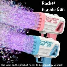 Bubble Gun, Bubble Rocket Launcher, Colorful Lights, Summer Outdoor Toys, Wedding Party Gifts/Christmas Gifts (Excluding Batteries And Bubble Liquid)