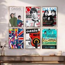 1pc /3PCSWall Art Poster Frameless/Framed Pop Oasis Band Poster Printing Family Living Room Bedroom Entrance Bar Restaurant Cafe Art Painting Decorative Hanging Painting