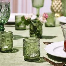 6pcs/Set Glass Wish Candle Holders, Large Capacity For Dining Table Centerpieces, Tea Light Candle Holders For Weddings, Parties, Home Decor - Multicolor - View 7