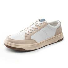 Men's Casual Dress Sneaker Business Casual Shoes For Men Comfortable Lightweight Lace Up Fashion Sneakers - 杏色 - 查看 5