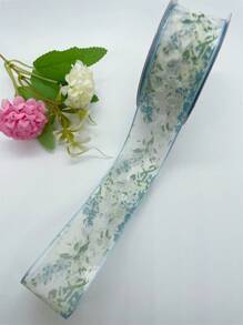 Cinta decorativa de 38 mm de ancho con estampado floral y de lunares, 10 yardas/rollo, para envolver regalos