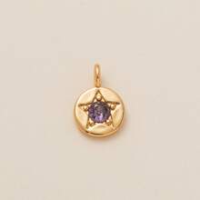 1 mặt dây chuyền đá quý sinh nhật mạ vàng 18K - Mặt dây chuyền đá Cubic Zirconia tinh tế, mặt dây chuyền hình bầu trời sao có thể đeo nhiều lớp, trang sức hàng ngày cho phụ nữ, quà tặng cho vợ và mẹ. - Nhiều màu - Xem 9