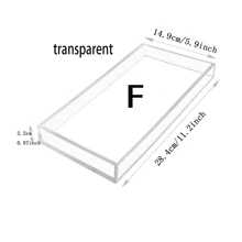 1 conjunto de organizador de bandeja de acrílico transparente/preto, suporte para cosméticos, joias, maquiagem, banheiro, cozinha, balcão, luz de luxo - Multicolorido - Ver 10