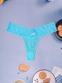 6pcs/Set Women Leopard Print Low Waist Lace Thong Sexy Panties - Multicolor - View 5