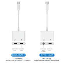 1Pack Type-C To Type-C Adapter Cable + 3.5mm Headphone Jack Adapter Compatible With Iphone 16/15 Pro Max Plus, IPad, Type-C/USB-C Devices - White - View 3
