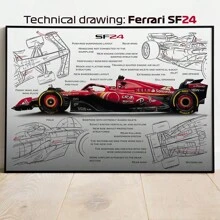1 pièce/3 pièces Affiches d'art mural en option Cadre Pop Design de course Dessin F1 Cadeau de course cool garçon Décoration Offre Impression sur canevas d'affiche Peinture vintage Fond de chambre à coucher bar Décoration intérieure populaire