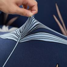 1pc Flounce Ruffled Sofa Cover, Anti-Slip Soft Couch Slipcover, Living Room Decor Transforms Into Delicate Ins Style - Leaves Rustling - View 3