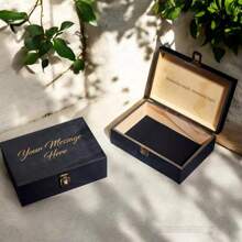 1pc/Custom Personalized Carved Wooden Souvenir Box - Wedding Memory Box, Rustic Souvenir Box, Perfect Photo & Emotional Souvenir, Graduation Season Souvenir Box, Custom Wooden Box, Send To Students, Colleagues, Lovers, Parents