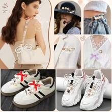 34 piezas de Charms para zapatos para tenis, Charms para cordones de zapato, Charms DIY para cordones de zapato para zapatos de mujer, decoraciones de joyería para zapatos, Charms para tenis, Kit de Charms para calcetines de basura y tenis de mujer - Accesorios de ropa - Ver 6