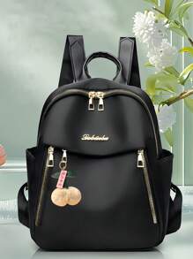 小巧轻便、商务休闲防水、轻便字母图形背包，带包饰书包，适合毕业生、少女、大一、大二、大三和大四学生，大学和高中学生，非常适合户外、旅行和返校，适合少女、女大学生、新手和白领人士，非常适合办公室、大学、工作、商务、通勤、户外、旅行、郊游