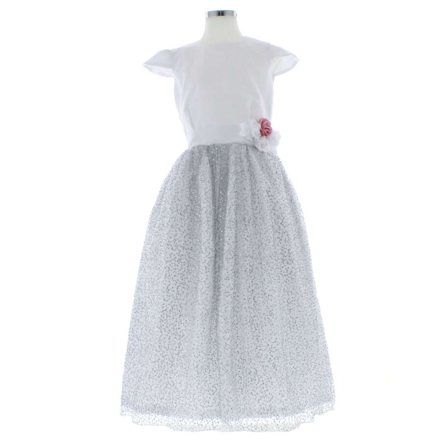 Vestido Niña Primera Comunion Blanco 8 a 18 Años 3945 - Blanco - Ver 1
