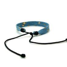 New Arrival Literary & Vintage Handmade Braided Bracelet Bohemian Style Printed Fabric Cord Bracelet - style 1 - View 4