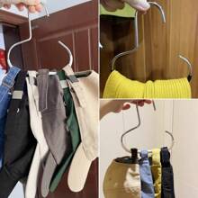 4 件/1 件多用途帽子挂钩，节省空间的帽子展示架，适用于宿舍、家庭衣柜、皮带、领带、围巾、汗衫收纳架 - 彩色 - 查看 2