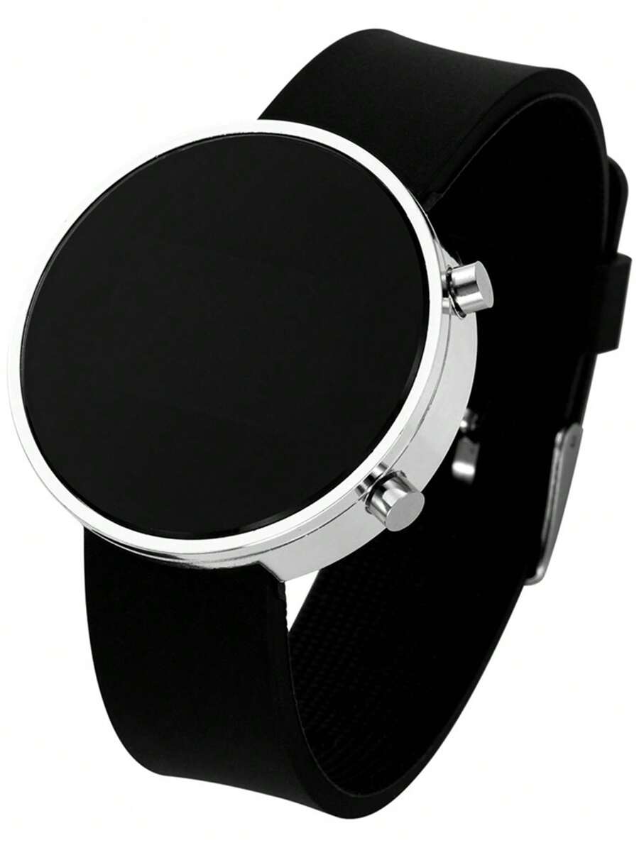 Fashionable Women's Round LED Electronic Watch, The Best Gift For Ladies, Mothers On Mother's Day - Black - View 1