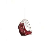 Egg Chair Outdoor Garden Rattan Egg Swing Chair Hanging Chair PE Hanging Chair - Red - View 8