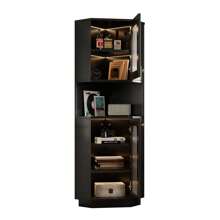 浴室柜，浴室家具，带两个储物格的角柜，开放式隔间，带可调节搁板，45 X 45 X 166.5 厘米，回到学校