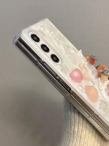 奢华心形蝴蝶设计手机壳，兼容三星 Galaxy Z Fold5、Galaxy Z Fold7、Galaxy Z Flip7、Galaxy Z Fold6、Galaxy Z Flip7 FE、Galaxy Z Flip6、Galaxy Z Flip5、Galaxy Z Flip4、Galaxy Z Flip - 白色 - 查看 8