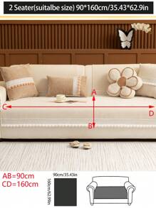 غطاء وسادة مقعد الأريكة الفاخر من الشينيل قطعة واحدة، متعدد الاستخدامات لجميع الفصول، باللون البيج البسيط الحديث، مقاوم للغبار وللانزلاق، غطاء أريكة أنيق، قابل للغسل في الغسالة، دافئ ومقاوم للاهتراء، مناسب للحيوانات الأليفة، يناسب أرائك ذات مقعد واحد/مقعدين/3/4 في غرفة النوم، المكتب، وغرفة المعيشة