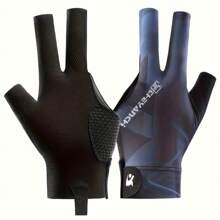 1pc Professional Billiard Glove For Left Hand - Non-Slip, Breathable 3-Finger Design With Fingerless Snooker Feature - Multicolor - View 9