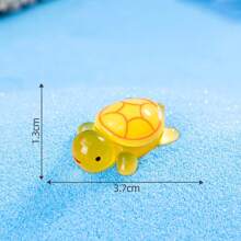10pcs Glow-In-The-Dark Mini Turtle Miniature Landscape DIY Desktop Decor, Beach Party Cute Cartoon Small Gift - Multicolor - View 30