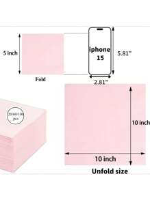 20/60/100 pezzi di tovaglioli di carta usa e getta rosa per cocktail, bevande, bar, matrimoni, compleanni, festa della mamma, festa del papà, dimensioni 5" x 5" e aperto 10" x 10"