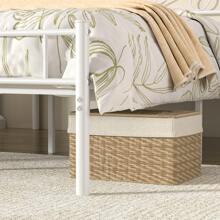 VECELO Twin/Full/Queen Metal Bed Frame With Headboard - 1800lbs Noise-Free Steel Platform, 13" Underbed Storage & Industrial Chic Design, No Box Spring (Black) - 白色 - 查看 6